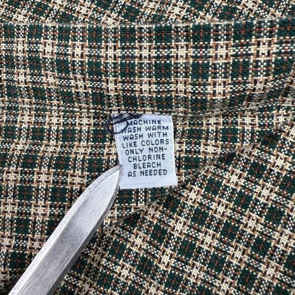 Ralph Lauren Creek Wool Blend Green Plaid Shirt Mens Large Button down Casual - Picture 5 of 9